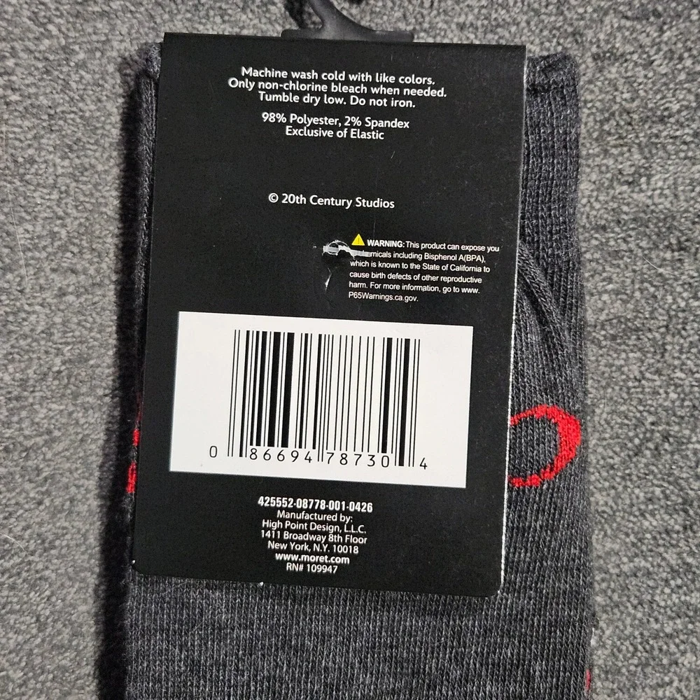 Office Space Milton Work Sucks Mens Crew Socks Gray Shoe Size 6.5-12 New